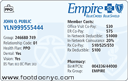 Empire BlueCross BlueShiled Podiatrist